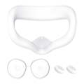 VR Silicone Eye Mask+Lens Protective Cover+Joystick Hat, For Meta Quest 2(White)