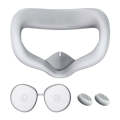 VR Silicone Eye Mask+Lens Protective Cover+Joystick Hat, For Meta Quest 2(Gray)