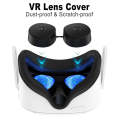 VR Silicone Eye Mask+Lens Protective Cover+Joystick Hat, For Meta Quest 2(Blue)