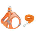 TM050 Pet Chest Strap Vest Type Breathable Reflective Traction Rope XXS(Vitality Orange)