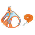 TM050 Pet Chest Strap Vest Type Breathable Reflective Traction Rope XXS(Blue Orange)