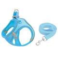 TM050 Pet Chest Strap Vest Type Breathable Reflective Traction Rope XXS(Blue)