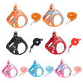 TM050 Pet Chest Strap Vest Type Breathable Reflective Traction Rope XS(Vitality Orange)