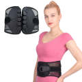 Adjustable Breathable Mesh Lumbar Support Belt, Specification: S(Black)