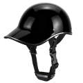 BSDDP A0344 Motorcycle Helmet Riding Cap Winter Half Helmet Adult Baseball Cap(Black)