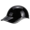 BSDDP A0344 Motorcycle Helmet Riding Cap Winter Half Helmet Adult Baseball Cap(Black)