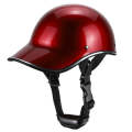 BSDDP A0344 Motorcycle Helmet Riding Cap Winter Half Helmet Adult Baseball Cap(Big Red)