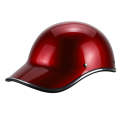 BSDDP A0344 Motorcycle Helmet Riding Cap Winter Half Helmet Adult Baseball Cap(Big Red)