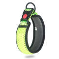 Honeycomb Net Dog Collar Neck Collar Breathable Reflective Anti-Strangle Collar S(Fluorescent Green)