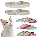 2.0 x 42cm Glitter Diamond Cat Neck Collar Decorative Supplies, Color: Diamond Silver