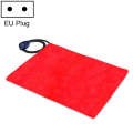 40x30cm Red 12V Low Voltage Multifunctional Warm Pet Heating Pad Pet Electric Blanket(EU Plug)