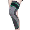 Nylon Knitted Riding Sports Extended Knee Pads, Size: S(Green Pressurized)