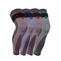 Nylon Knitted Riding Sports Extended Knee Pads, Size: XL(Blue Pressurized Anti-slip)