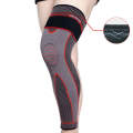 Nylon Knitted Riding Sports Extended Knee Pads, Size: M(Red Pressurized Anti-slip)
