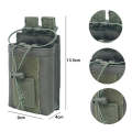 Outdoor Walkie-talkie Protection Bag Storage Belt Pouch(Black)