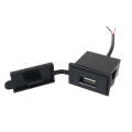 2PCS 2.4 A Motor Boat Trailer Car Modified Square Single USB Car Charger(Black)