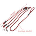 140cm 3 In 1 Leash Multi-head Dog Walking Rope(Rose Red)