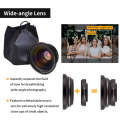 KOMERY  AF2 5600PX 18X Zoom 4K Digital Video Camera With Hood + Microphone + Wide-angle Lens