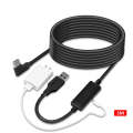 For Meta Quest 2 USB To Type-C VR Link Charge Cable 5m(Black)