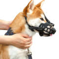 Reflective Pet Mouth Cover Anti-bite Anti-Chewing Adjustable Dog Muzzle Dog Mask, Size: NO.5(Black)