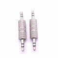 3pcs Metal 3.5mm Audio Male To Male Straight Through Adaptor(Nickel Plated)