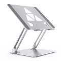 Aluminum Laptop Tablet Stand Foldable Elevated Cooling Rack,Style: Triangle  Silver