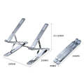 N8 Double-layer Foldable Lifting Aluminum Alloy Laptop Heat Dissipation Stand, Color: Silver
