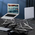 N8 Double-layer Foldable Lifting Aluminum Alloy Laptop Heat Dissipation Stand, Color: Gray