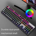 ZIYOU LANG K1 104 Keys Game Mixed Light Mechanical Wired Keyboard, Cable Length: 1.5m(Black Red S...