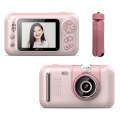 2.4 Inch Children HD Reversible Photo SLR Camera, Color: Pink With Bracket