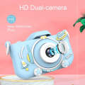 Q10 HD 1080P Dual-Camera Astronaut Kids Camera Photo and Video Digital Camera(Blue)