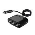 3 in 1 120W Car Cigarette Lighter Independent Switch Dual USB Charger(ZNB03S)