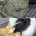 Thick Dog Clothes Pet Fur Vollar Hood Autumn Winter Cotton Coat, Color: Khaki(XS)