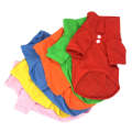 Candy Coloured Dog T-Shirt Short Sleeve Pet Clothing, Size: M(Yellow)