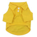 Candy Coloured Dog T-Shirt Short Sleeve Pet Clothing, Size: L(Yellow)
