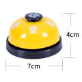 Pet Toy Training Called Dinner Small Bell Footprint Ring Dog Toys(Yellow)