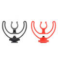 2pcs Microphone Mounting Bracket Cold Shoe Mount Mic Holder(Red)