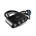 YANTU One Tow Three Car Digital Electronic Dual USB Cigarette Lighter, Specification: Voltage Mon...