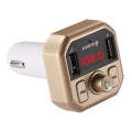 B9 Smart Digital Display Dual USB Bluetooth Car Charger with Hands-free Call Function(Gold)