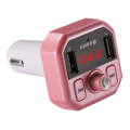B9 Smart Digital Display Dual USB Bluetooth Car Charger with Hands-free Call Function(Pink)