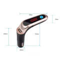 S7 Smart Digital Display Music Player Calling Car Charger, Color: Gold