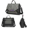 LUCKYBAT Laptop Bag Airbag Anti-drop Crossbody Handbag, Size: S 13.3-16 Inch(Black Lightning)