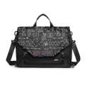 LUCKYBAT Laptop Bag Airbag Anti-drop Crossbody Handbag, Size: L 16 Inch(Black Equation)