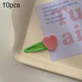 10pcs Colorful Love Children Hair Clip Hair Accessories(Pink Heart)