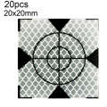 20pcs FP001 Diamond Tunnel Mapping Reflective Sticker Monitoring Measurement Point Sticker, Size:...