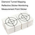 20pcs FP001 Diamond Tunnel Mapping Reflective Sticker Monitoring Measurement Point Sticker, Size:...