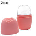 2pcs L-03-01 Face Ice Apparatus Massage Ice Roller Beauty Makeup Silicone Face Ice Tray(Vitality ...