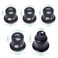 5pcs Eyepiece Magnifier Glass Lens Eyepiece Type Repair Magnifier, Times: 20X