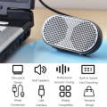 5002 USB Sound Card Computer Small Speakers Mini Desktop Audio(Black)