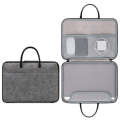 Baona Leather Fully Open Portable Waterproof Computer Bag, Size: 13/13.3 inches(Gray Black)